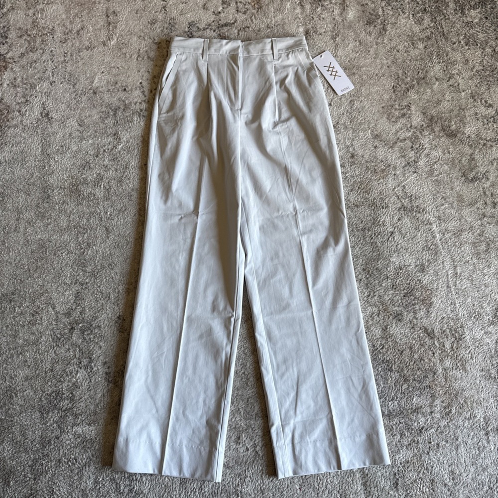 NWT Rhone Commuter Pleated Trouser Stretch Upf 50 Gray Mist Size 4 Career Work